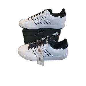 Adidas Grand Court 2.0 Men's Size 8 White Black Casual Lifestyle Sneakers JS1694
